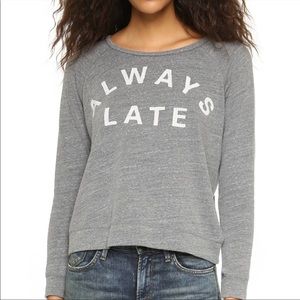 Sundry Gray 'Always Late' Sweatshirt